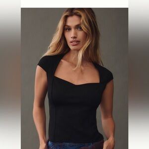 Ladies size large sweetheart Ponte top by Maeve from Anthropologie, new with tag